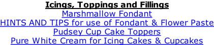 Icings, Toppings and Fillings Marshmallow Fondant HINTS AND TIPS for use of Fondant & Flower Paste Pudsey Cup Cake Toppers Pure White Cream for Icing Cakes & Cupcakes